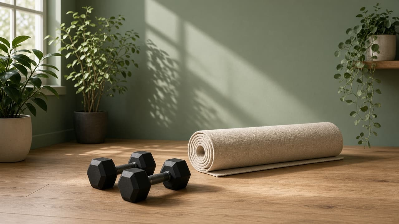 Home gym dumbbells used in Lift Lab